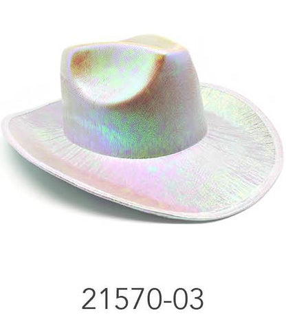 Metallic Cowboy Hat (White) image 0