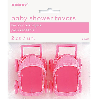 2 BABY CARRIAGES PINK image 0