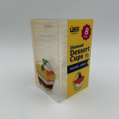 Square Dessert Cups 200ml 8pk image 0