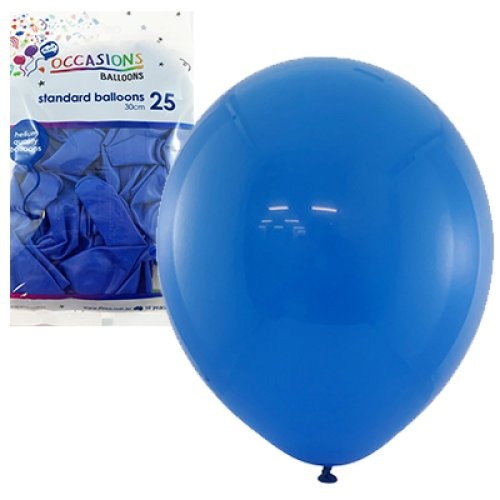 Standard 30cm Latex Balloons 25pk - Royal Blue image 0