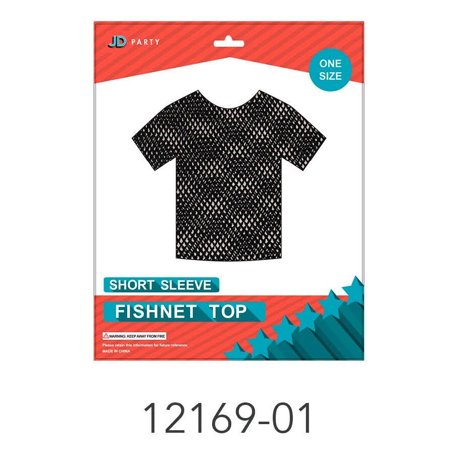 Fishnet Top (Short Sleeve) Black image 0