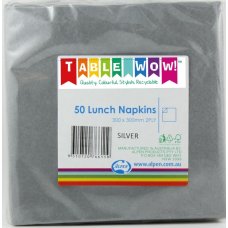 Silver Lunch Napkins 2ply - 50pk image 0