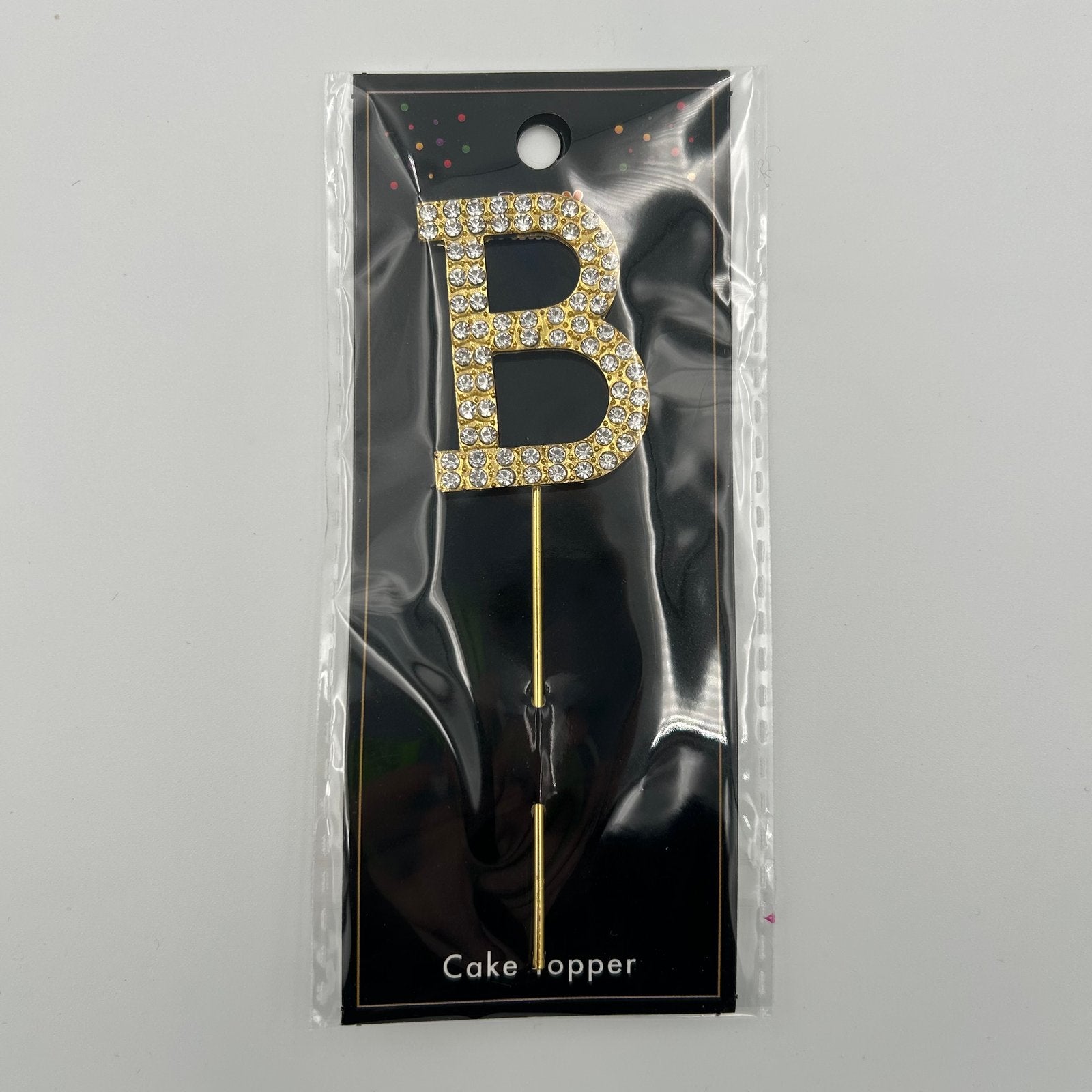 Gold Letter Cake Topper - B image 0