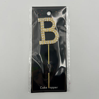 Gold Letter Cake Topper - B image 0