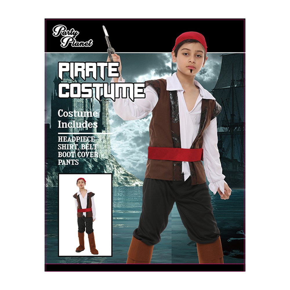 Boys Pirate Kids Costume XXLarge (H: 152cm W: 64cm) image 0