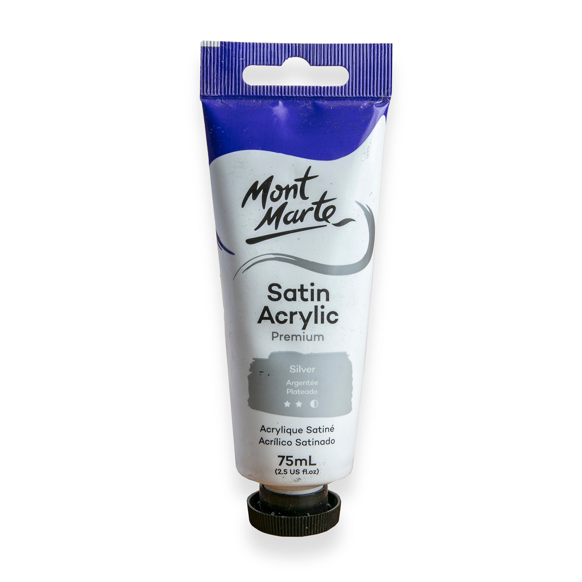 Satin Acrylic 75ml - Silver image 0