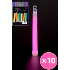 Glowstick 6" on String Pink 10pcs image 0