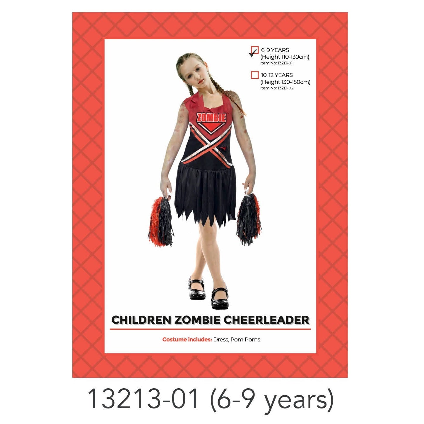 Children Zombie Cheerleader Costume (6-9 years) image 0