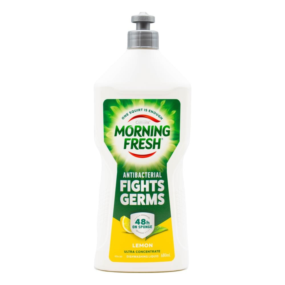 MORNING FRESH 680mL DISHWASHING LIQUID ULTRA CONCENTRATE ANTIBACTERIAL LEMON