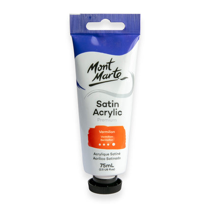 Satin Acrylic 75ml - Vermilion image 0