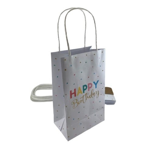 PAPER PARTYBAGS - HAPPY BIRTHDAY 5pk image 0