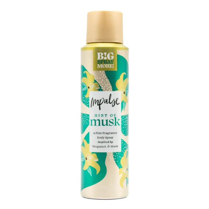 IMPULSE 100g / 150mL BODY SPRAY HINT OF MUSK INSPIRED BY BERGAMOT AND MUSK