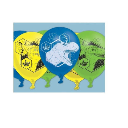 6 Jurassic World 30cm Latex Balloons
