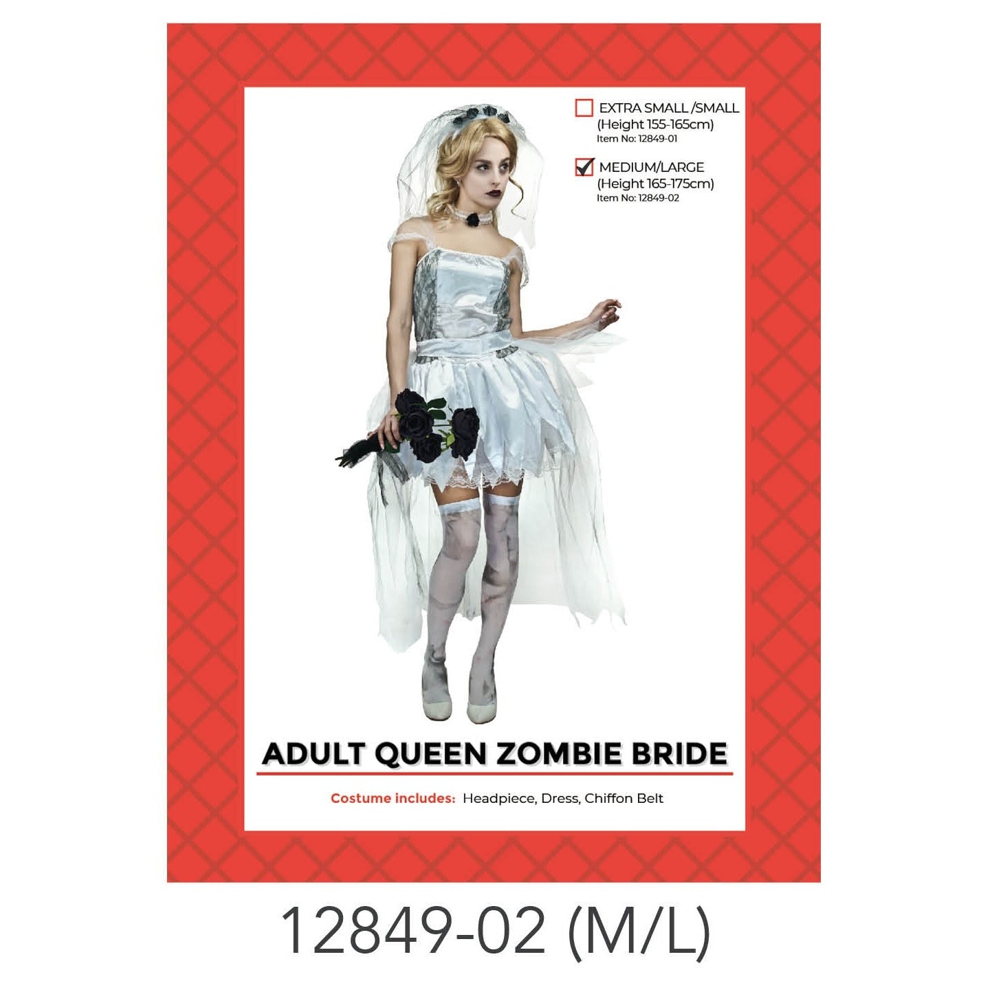 Adult Queen Zombie Bride Costume (M/L) image 0