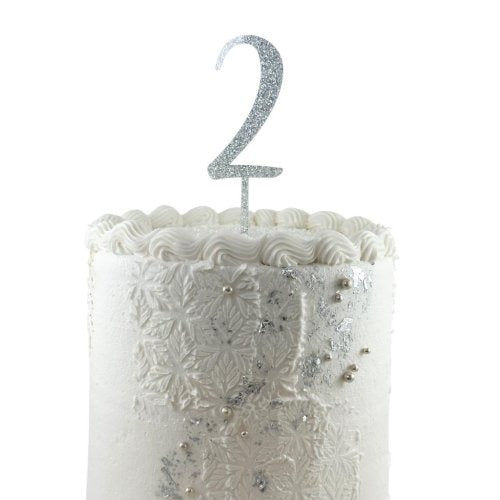 CAKE TOPPER GLITTER SILVER #2 image 0
