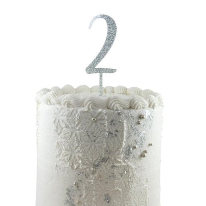 CAKE TOPPER GLITTER SILVER #2 image 0