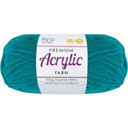 Acrylic Yarn 100g 189m 8ply - Teal