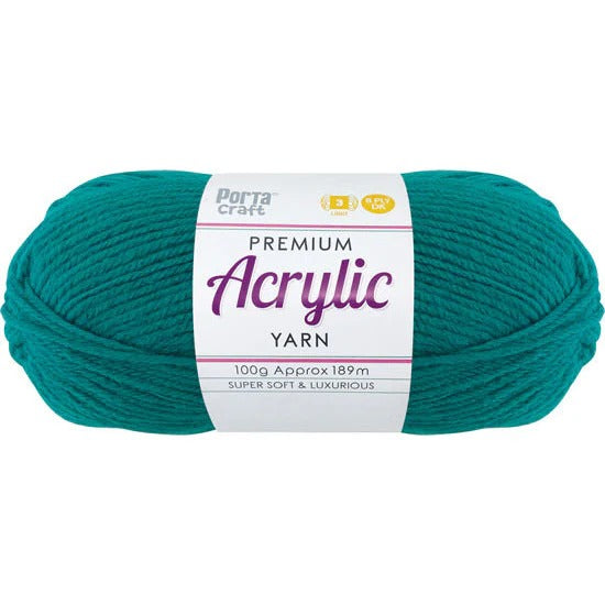 Acrylic Yarn 100g 189m 8ply - Forrest Green