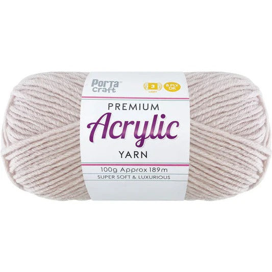 Acrylic Yarn 100g 189m 8ply - Light Mauve