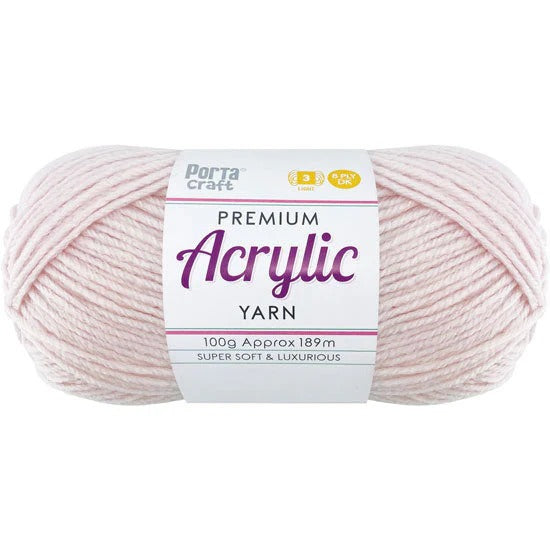 Acrylic Yarn 100g 189m 8ply - Pink Petal