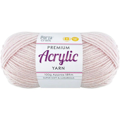 Acrylic Yarn 100g 189m 8ply - Pink Petal