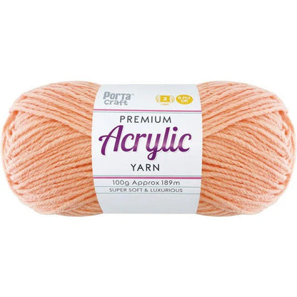 Acrylic Yarn 100g 189m 8ply - Apricot