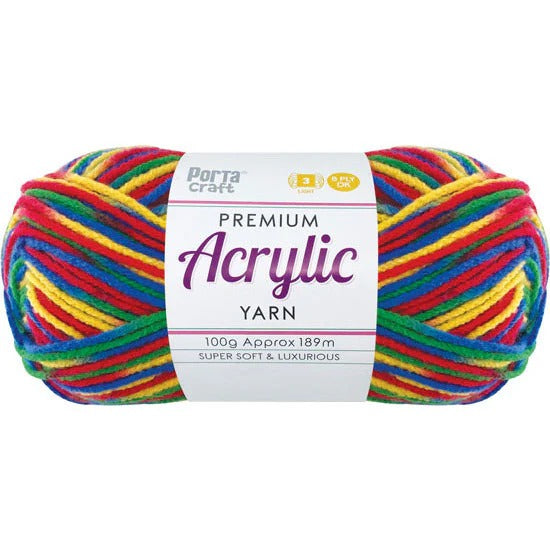 Acrylic Yarn 100g 189m 8ply - Retro Lego