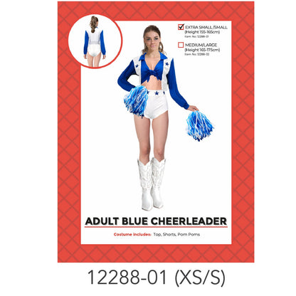 Adult Blue Cheerleader Costume XS/S