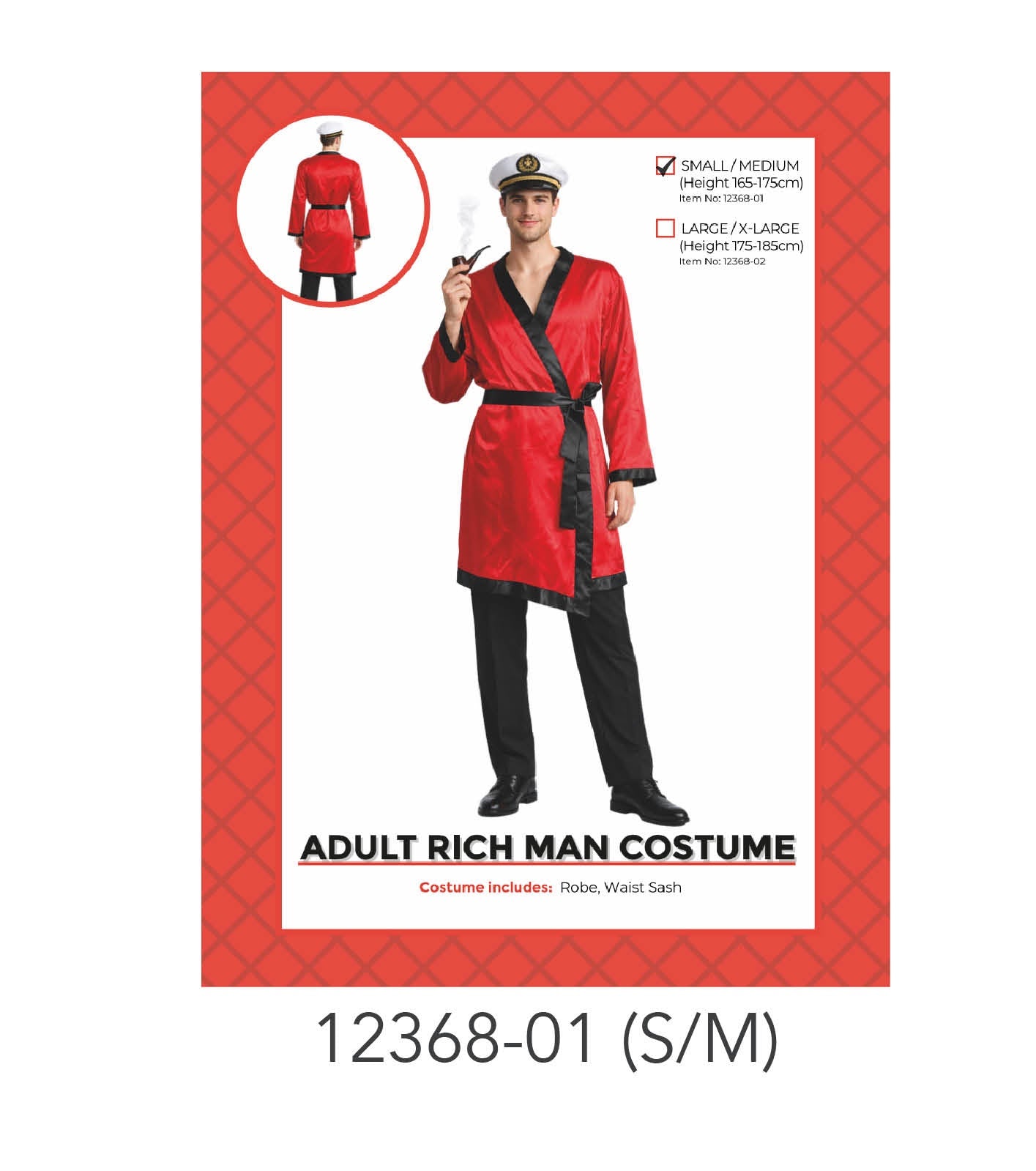 Adult Rich Man Costume (S/M)