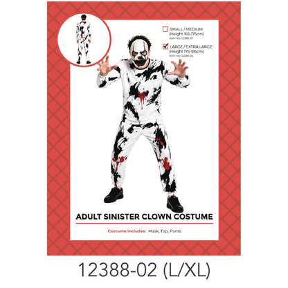 Adult Sinister Clown Costume (L/XL)