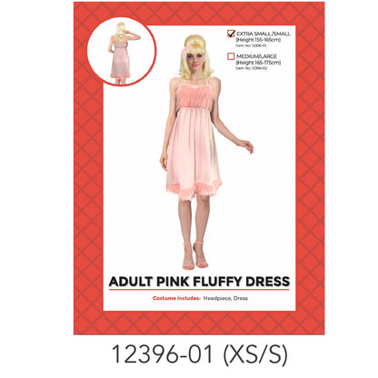 Adult Pink Fluffy Dress (XS/S)