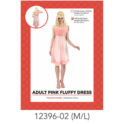Adult Pink Fluffy Dress (M/L)