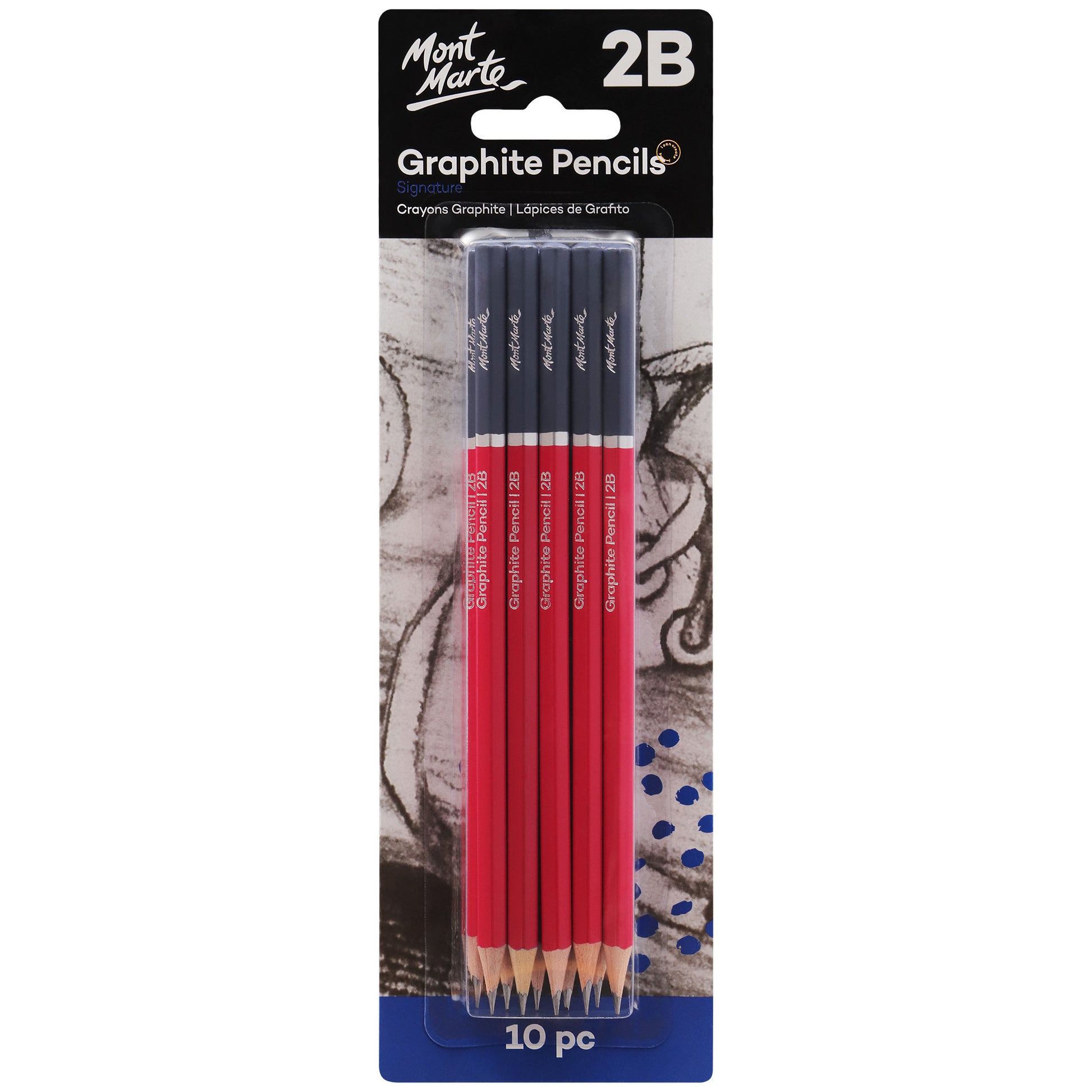 Graphite Pencils 2B 10pc image 0