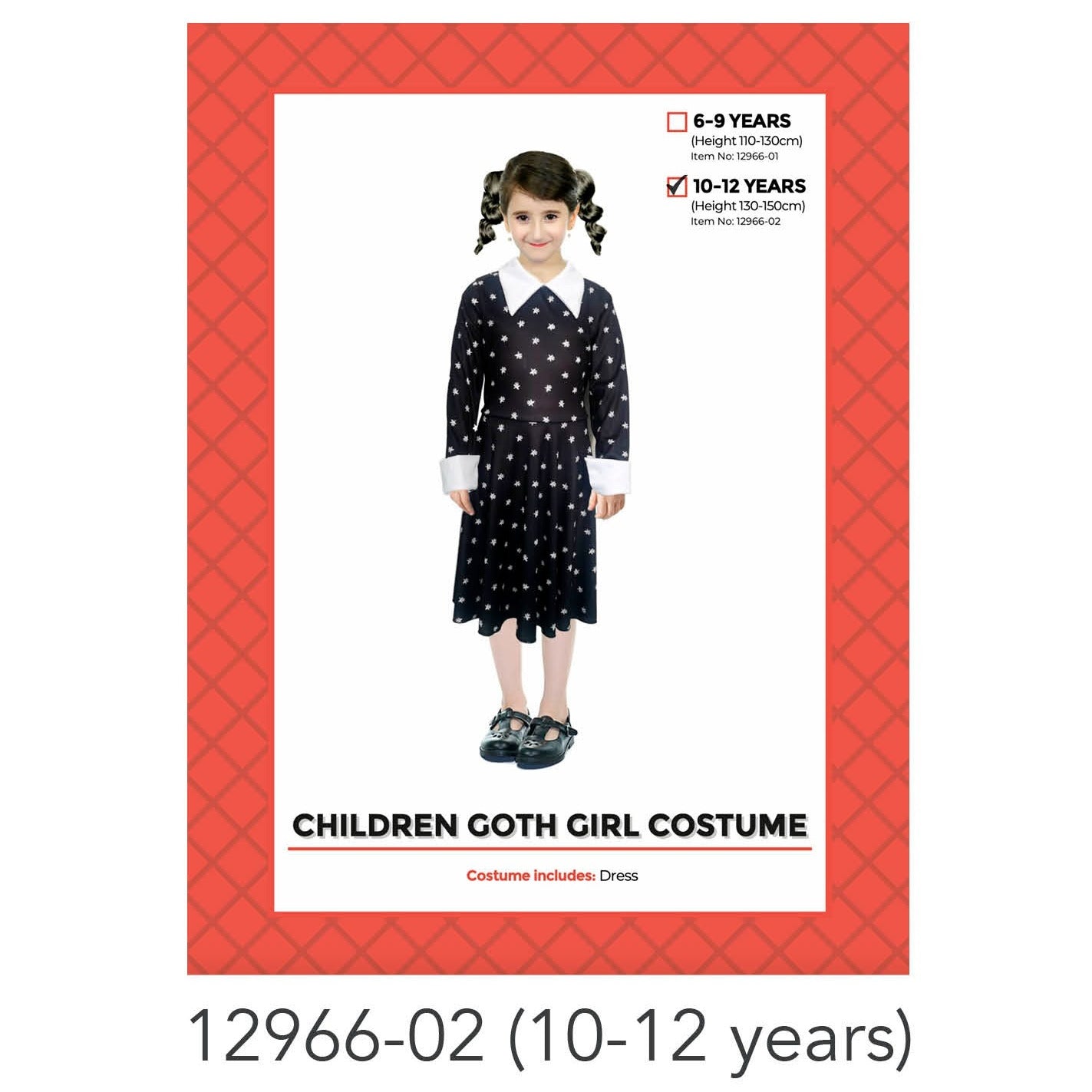 Children Wednesday printed dress costume 10-12 years image 0