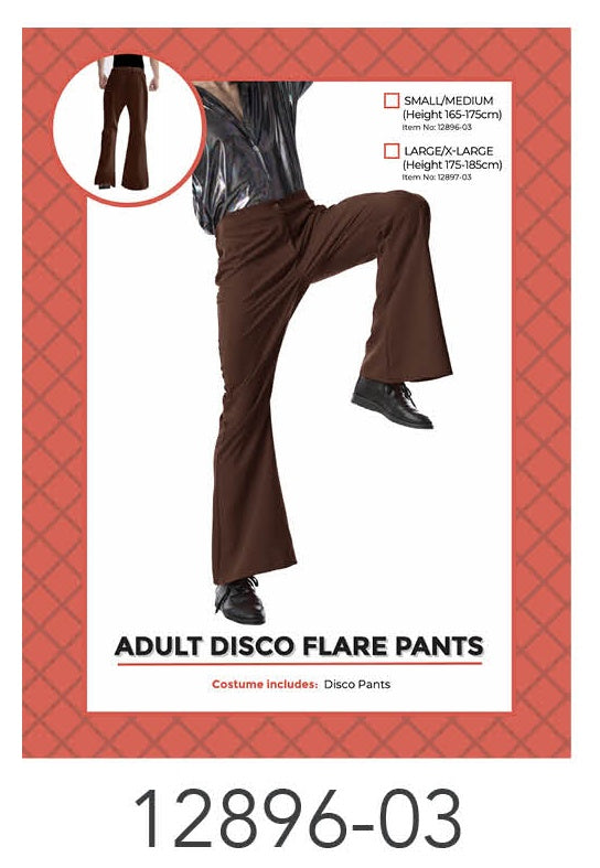Adult Disco Pants (S/M) Brown