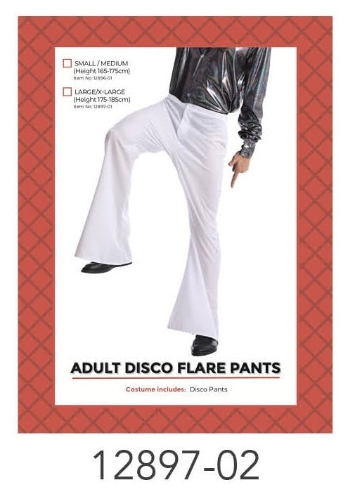 Adult Disco Pants (L/XL) White