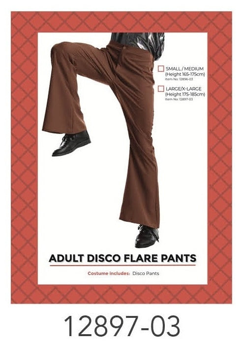 Adult Disco Pants (L/XL) Brown
