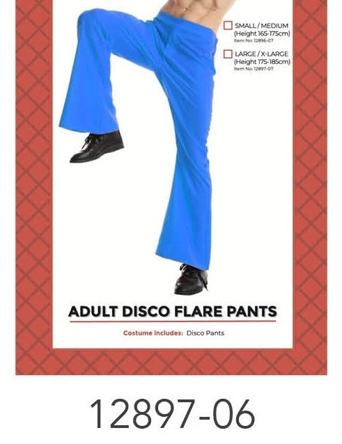 Adult Disco Pants (L/XL) Blue