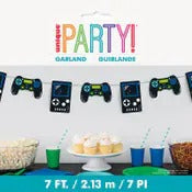 GAMER BIRTHDAY GARLAND 7FT image 0