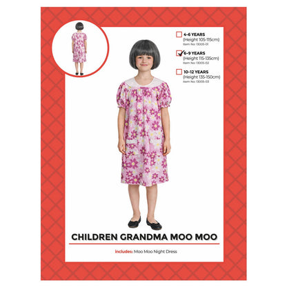 Childrens Grandma Moo Moo Costume (7-9 years)