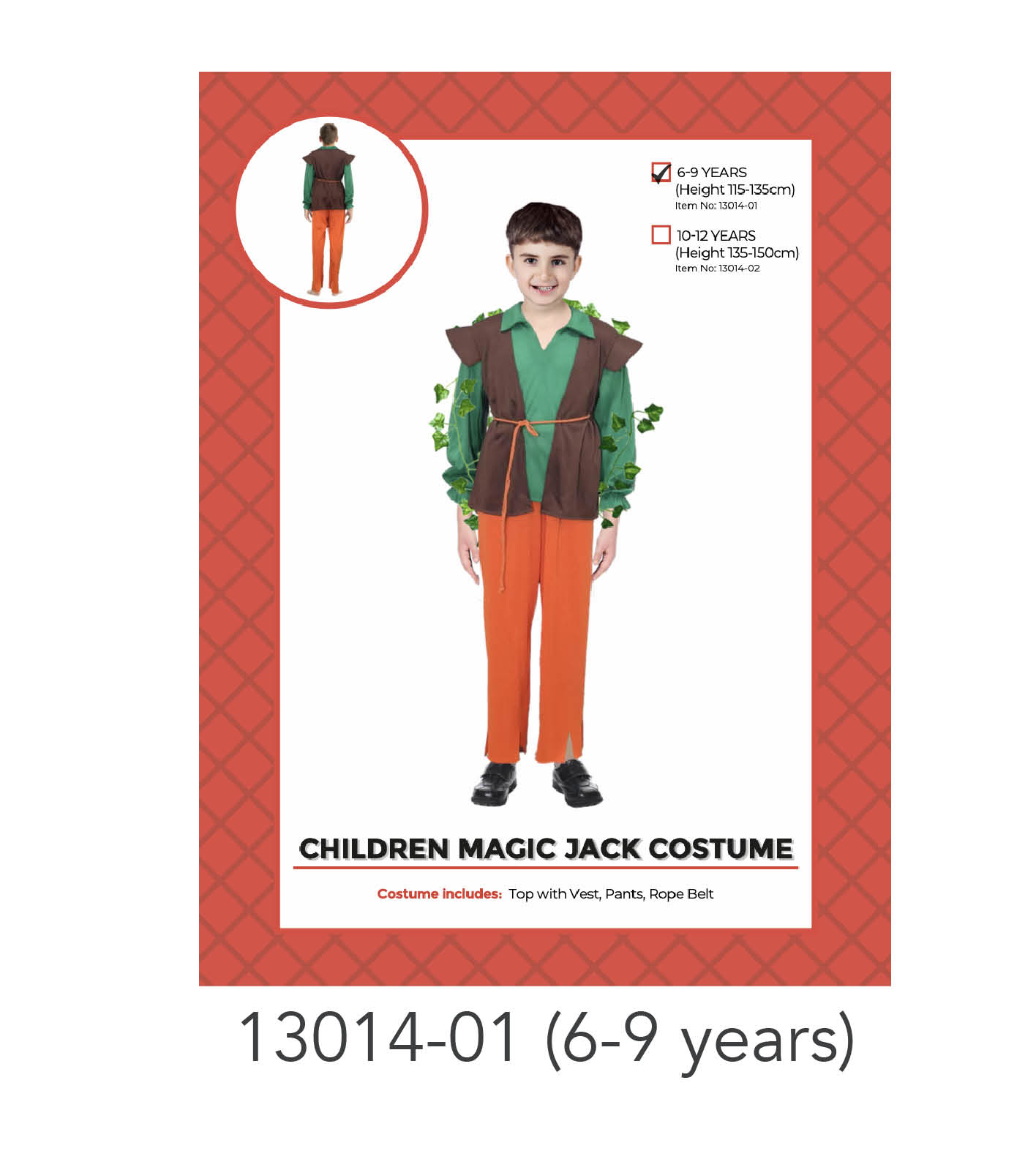 Children Magic Jack Costume (6-9 years)