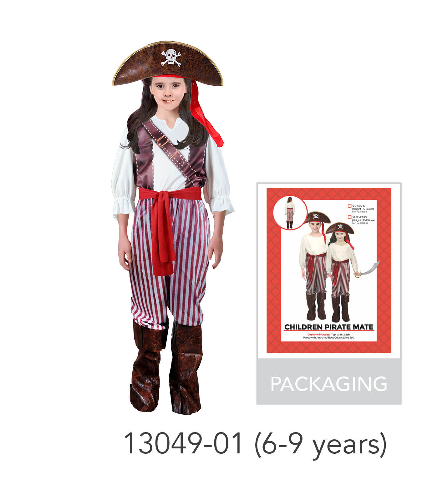 Children Pirate Mate Costume (6-9 years)