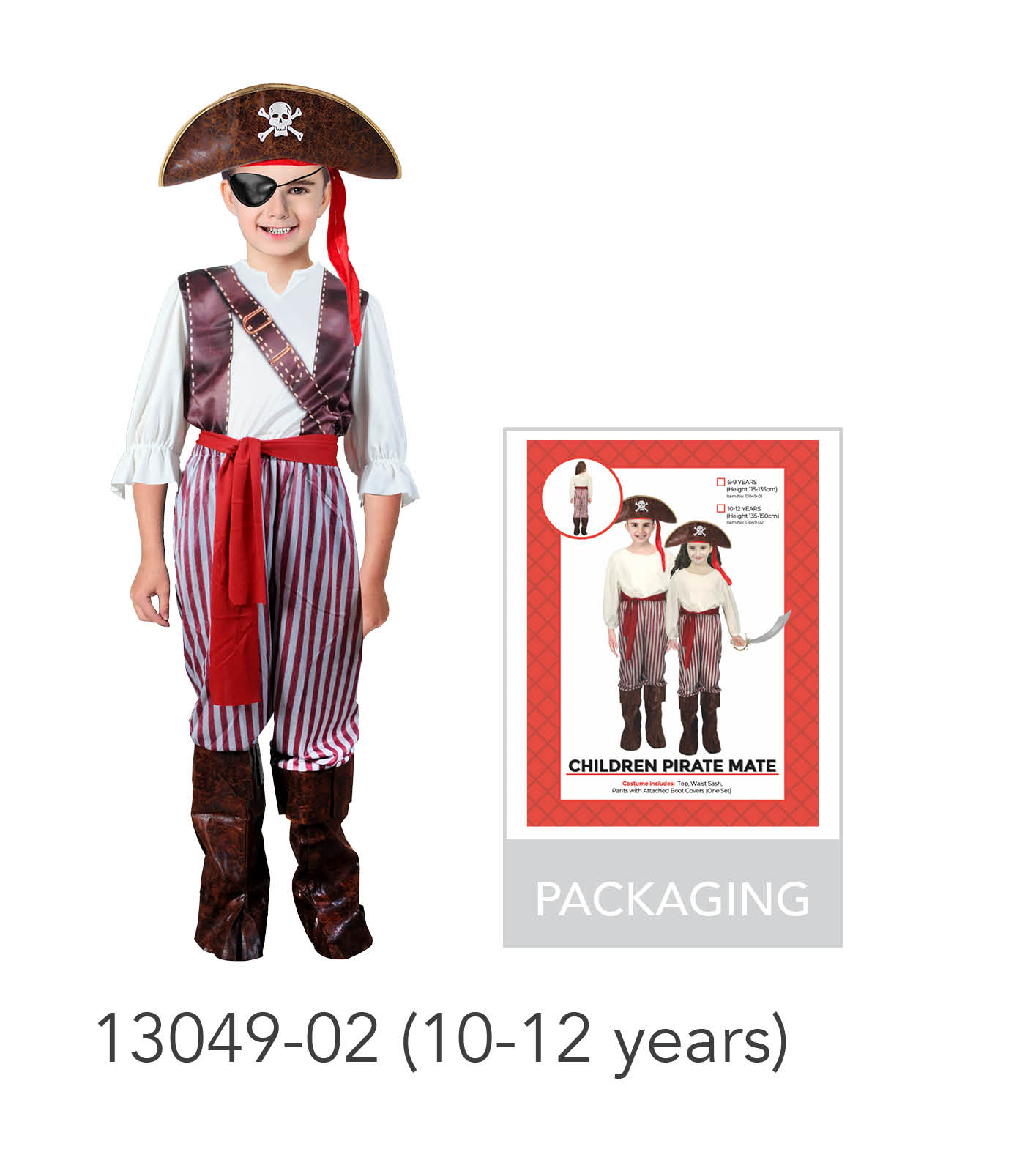 Children Pirate Mate Costume (10-12 years)