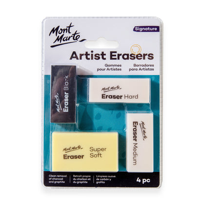 Artist Erasers Pack 4pc image 0