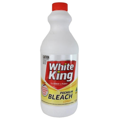 WHITE KING 1.25L PREMIUM LIQUID BLEACH LEMON