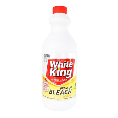 WHITE KING 1.25L PREMIUM LIQUID BLEACH LEMON