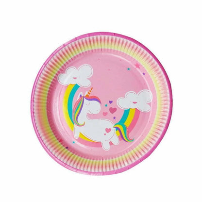 8 Unicorn Paper Plates image 0