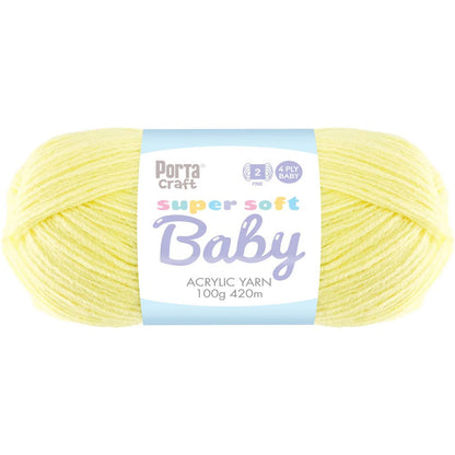 Super Soft Baby Acryl Yarn 420m 4ply Lemon