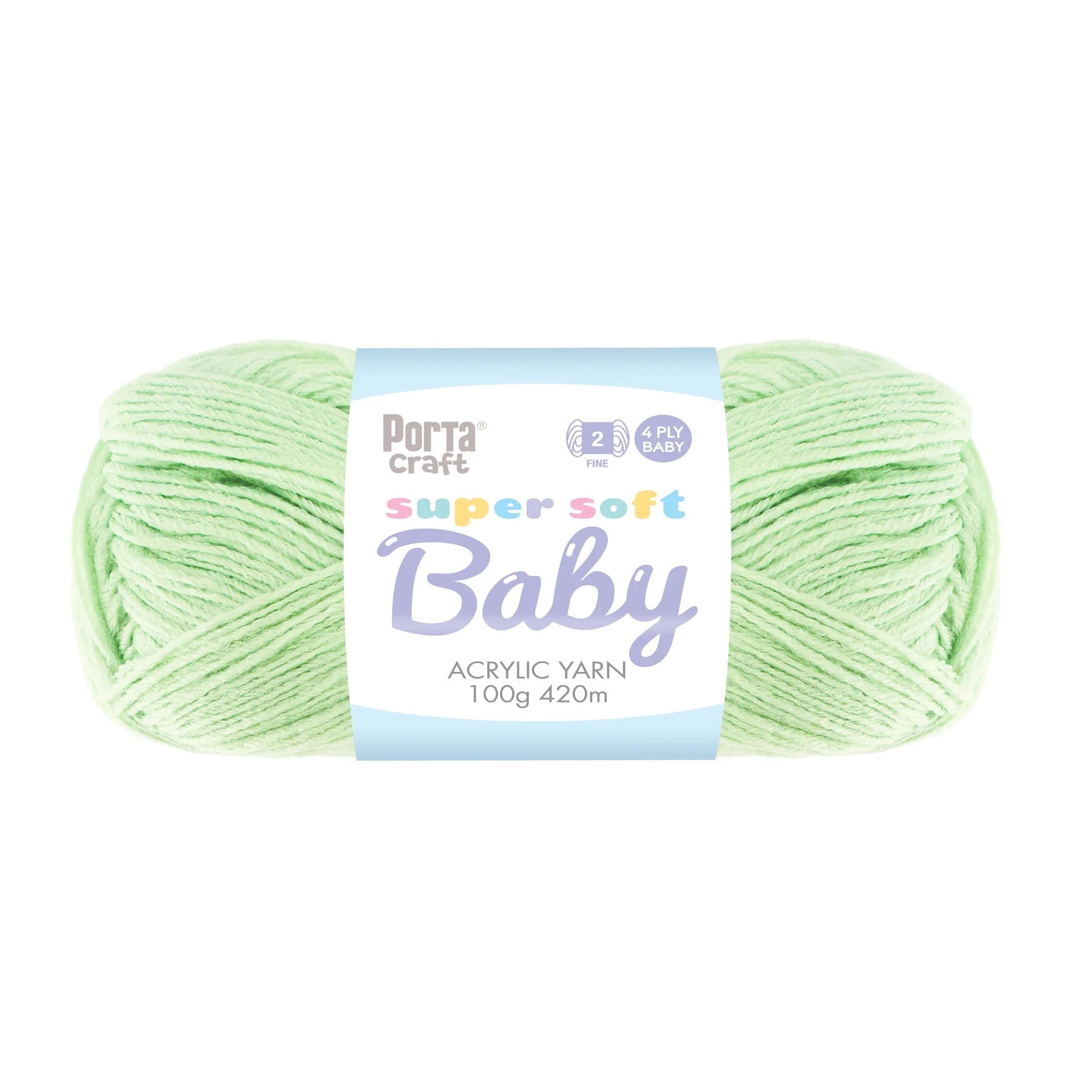 Super Soft Baby Acryl Yarn 420m 4ply Mint