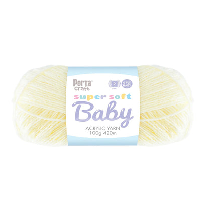 Super Soft Baby Acryl Yarn 420m 4ply Cream